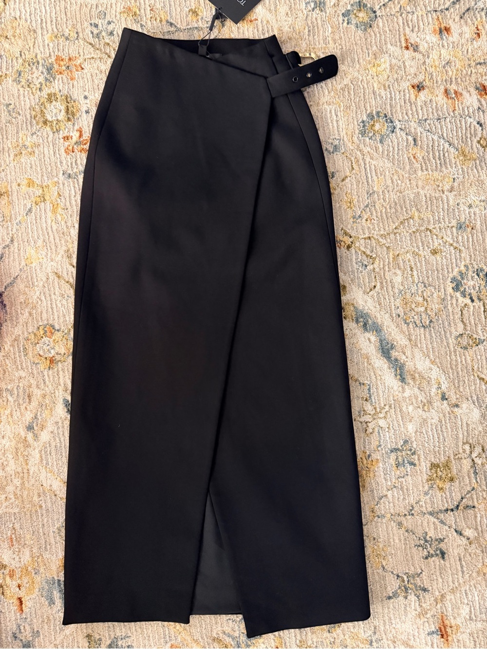 Toccin Classic Black Wrap Maxi Skirt